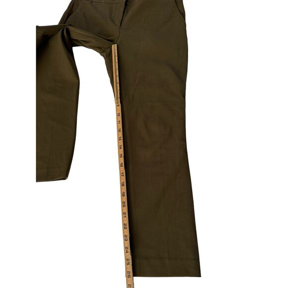 Ann Taylor Size 4 Devin Fit Brown Crop Straight Leg Trouser Dress Pant #3229 - Picture 9 of 11